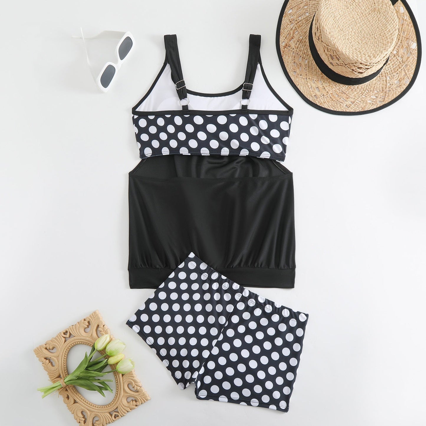 🏖️ Estate torrida – 50% DI SCONTO 👙 Costume da bagno a due pezzi da donna a pois