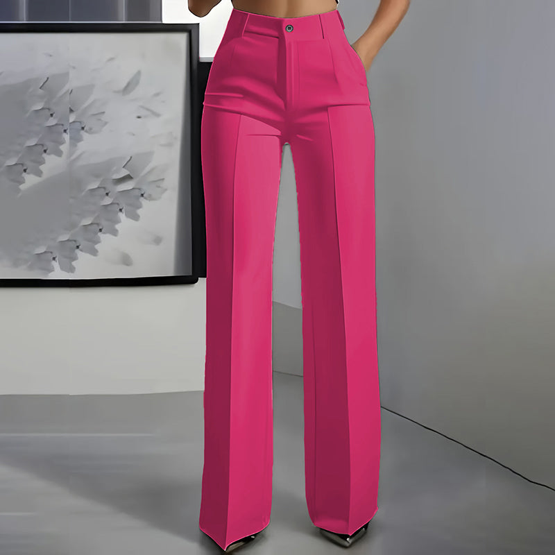 Talya - Pantaloni da tailleur da donna a vita alta