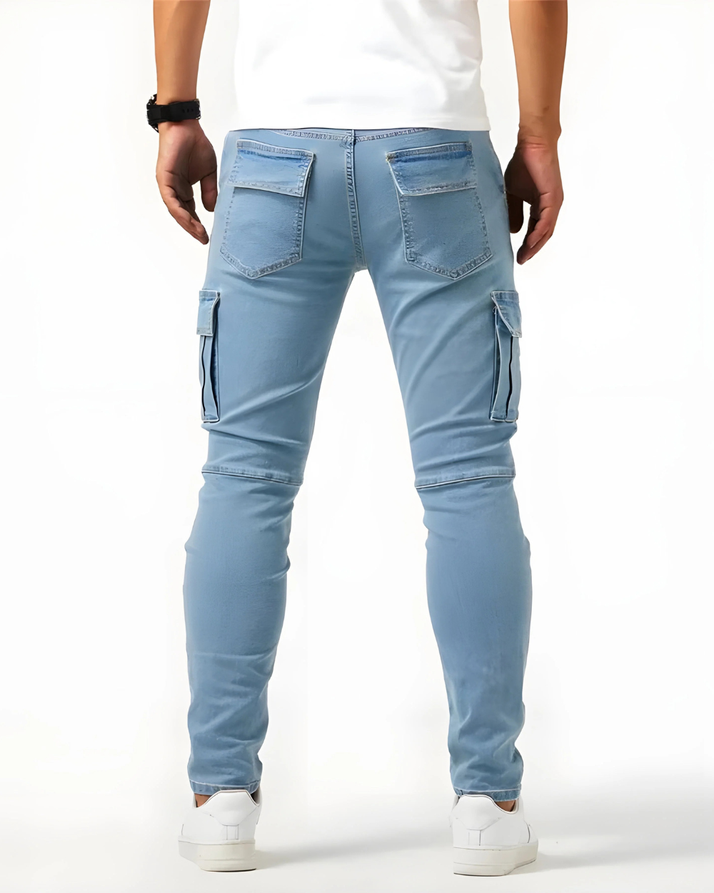 Rober | Pantaloni cargo elasticizzati blu