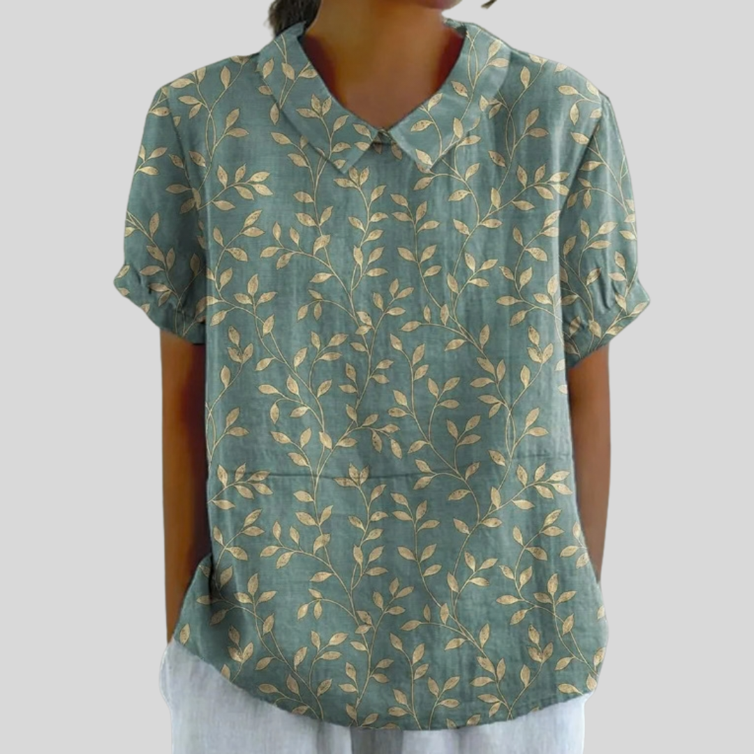 Top elegante, con stampa floreale e comodo.