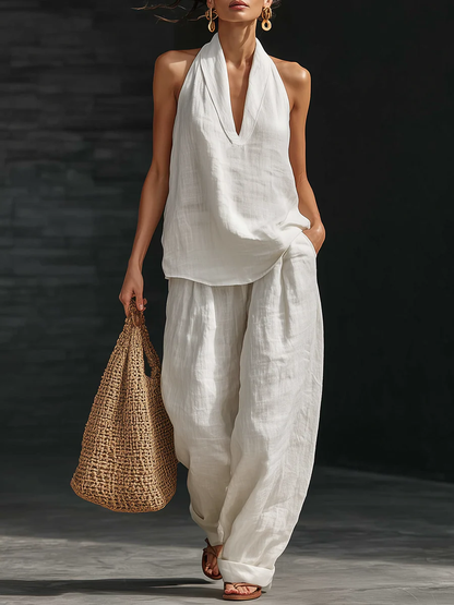 Zoë™ || Set senza maniche con pantaloni larghi