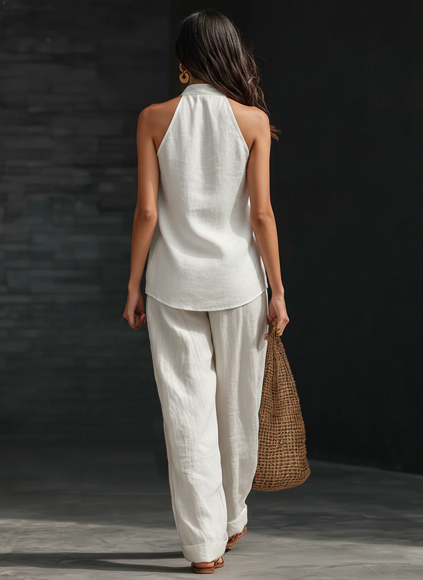 Zoë™ || Set senza maniche con pantaloni larghi