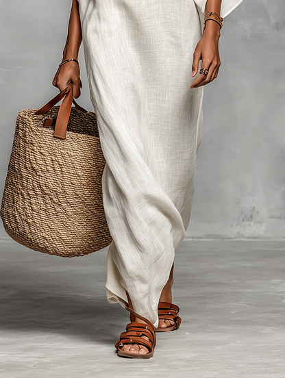 Aveline™ | Abito Maxi Off-Shoulder con Maniche a Pipistrello