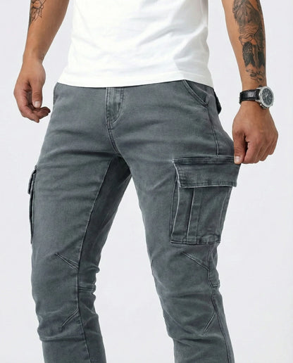 Rober | Pantaloni cargo elasticizzati blu