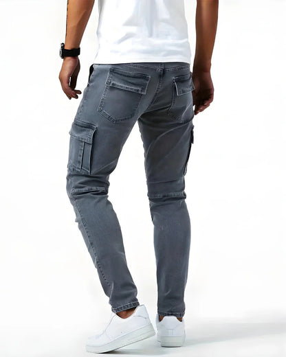 Rober | Pantaloni cargo elasticizzati blu