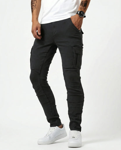 Rober | Pantaloni cargo elasticizzati blu