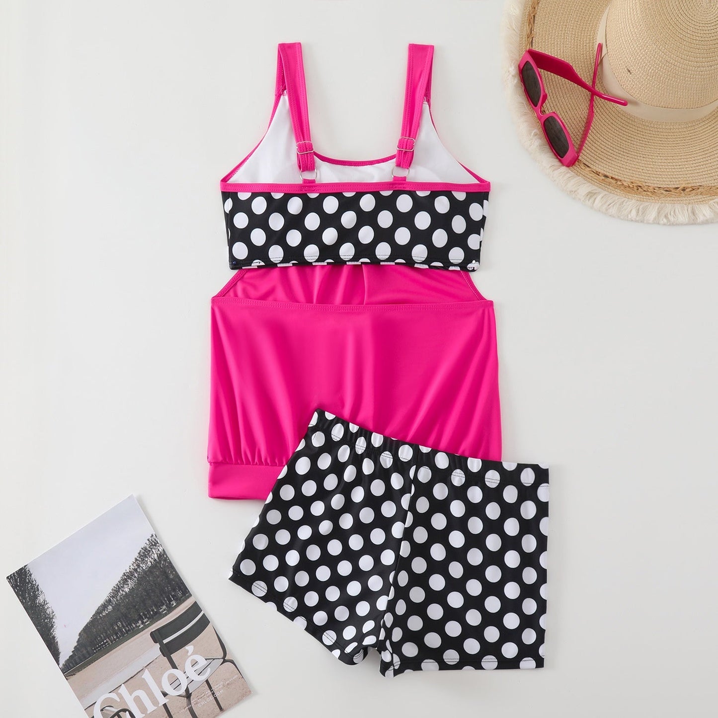 🏖️ Estate torrida – 50% DI SCONTO 👙 Costume da bagno a due pezzi da donna a pois