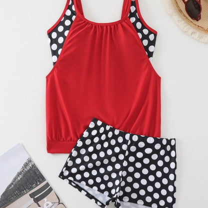 🏖️ Estate torrida – 50% DI SCONTO 👙 Costume da bagno a due pezzi da donna a pois