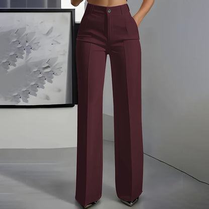 Talya - Pantaloni da tailleur da donna a vita alta
