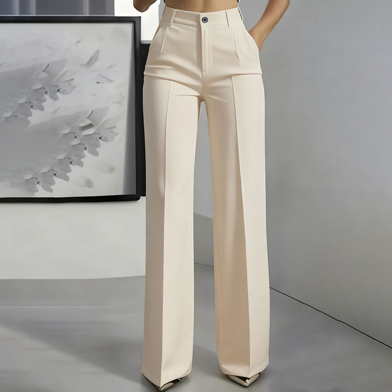 Talya - Pantaloni da tailleur da donna a vita alta