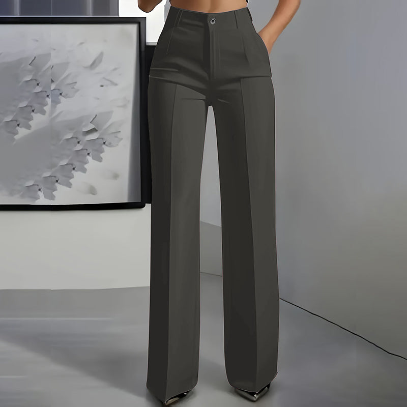 Talya - Pantaloni da tailleur da donna a vita alta